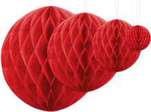 Honeycomb Boll Röd - 10 cm