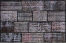 patchwork vloerkleed zwart nr.35568 180cm x 118cm