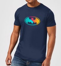 Justice League Neon Batman Men's T-Shirt - Navy - S