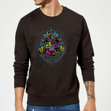 Harry Potter Hogwarts Neon Crest Sweatshirt - Black - S