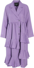 Airy Linen Ruffle Dress 222-2136-3696