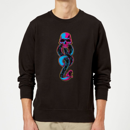 Harry Potter Dark Mark Neon Sweatshirt - Black - XL
