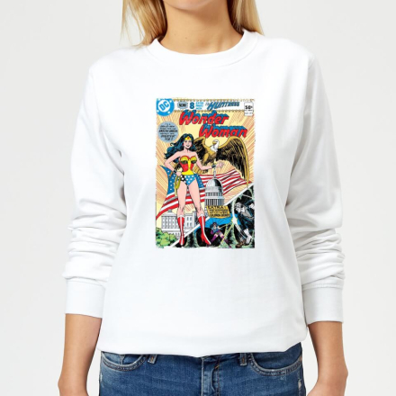 Justice League Wonder Woman Cover Women's Sweatshirt - White - L