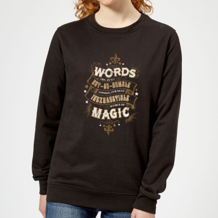 Harry Potter Words Are, In My Not So Humble Opinion Women's Sweatshirt - Black - XL