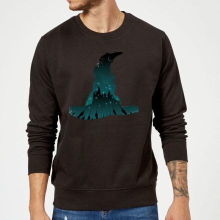 Harry Potter Sorting Hat Silhouette Sweatshirt - Black - XL