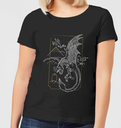 Harry Potter Hungarian Horntail Dragon Women's T-Shirt - Black - XXL