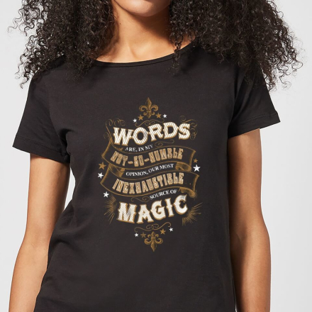 Harry Potter Words Are, In My Not So Humble Opinion Women's T-Shirt - Black - 3XL