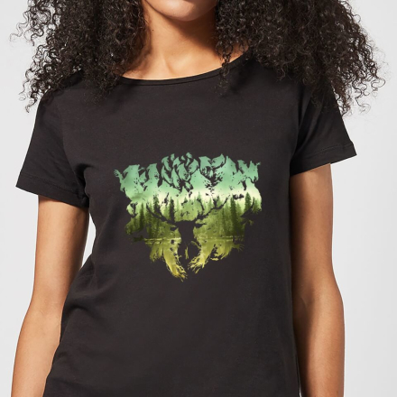 Harry Potter Patronus Lake Women's T-Shirt - Black - XXL
