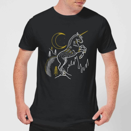 Harry Potter Unicorn Men's T-Shirt - Black - XS