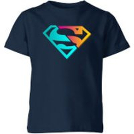 Justice League Neon Superman Kids' T-Shirt - Navy - 9-10 Years - Navy