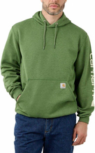 CARHARTT Sweatshirt Sleeve Logo Hooded ARBORVITAE HEATHER (M)