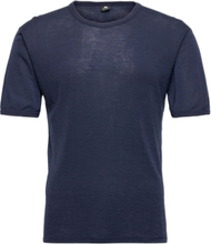 Dovre Wool T-Shirt Tops T-Kortærmet Skjorte Blue Dovre