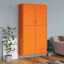 vidaXL Garderob 90x50x180 cm Orange stål