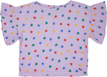 Multicolor Stars Woven Top T-shirts Short-sleeved Lilla Bobo Choses*Betinget Tilbud