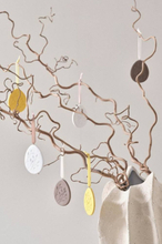 MAJKEN hängande dekoration 6-pack Vit/gul/brun