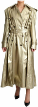Viscose Stretch Belted Trench Coat Jacket