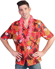 Hawaii blouse/shirt rood voor heren