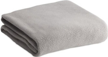 Fleece deken/plaid lichtgrijs 120 x 150 cm