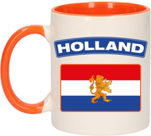 Holland vlag mok/ beker oranje wit 300 ml