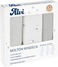Alvi ® Molton bleer 3-pack Faces 80 x 80 cm