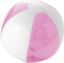 Opblaas roze/witte strandballen 30 cm waterspeelgoed