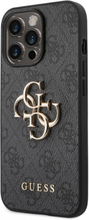Guess PU 4G Metal Logo case iPhone 14 Pro grijs