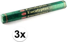 3x Pakjes wierook stokjes eucalyptus