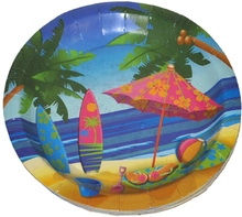 8x stuks Party bordjes karton hawaii feest thema 23 cm