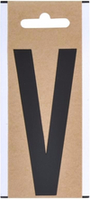 Zwarte letter sticker V 10 cm