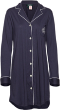 Lrl Hammond Knit Collar Sleepshirt Navy Windsor Nattlinne Blue Lauren Ralph Lauren Homewear