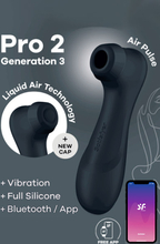 Satisfyer Pro 2 Gen. 3 With Liquid Air & Bluetooth App Black Air pressure vibrator