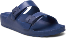Sl Bahia Navy Blue Shoes Summer Shoes Flat Sandals Blå Scholl*Betinget Tilbud