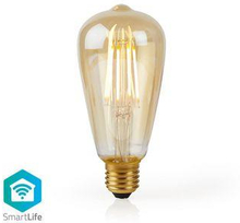 Nedis SmartLife LED vintage lampa | Wi-Fi | E27 | 500 lm | 5 W | Varm Vit | 2200 K | Glas | Android- / IOS | ST64 | 1 st.