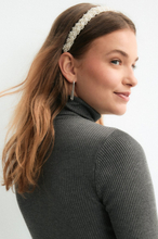 Gina Tricot - Pleated pearl headband - Hårtilbehør - White - ONESIZE - Female