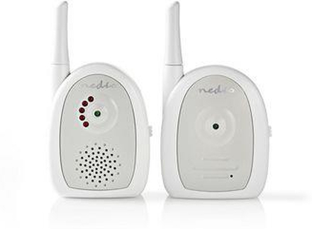 Nedis Ljud Baby Monitor | FHSS (Frequency-Hopping Spread Spectrum) | Räckvidd: 300 m | Batteridriven / Strömadapter | Grå / Vit