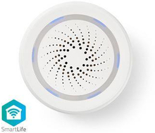 Nedis SmartLife-Siren | Wi-Fi | Strömadapter | 8 Ljud | 85 dB | Android- / IOS | Vit