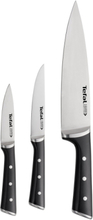 Ice Force Set 3Pcs Pairing-, Utility-, Chef Knife Home Kitchen Knives & Accessories Knife Sets Silver Tefal