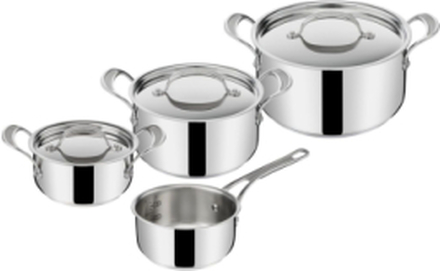 Jamie Oliver Cook's Classics Ss Sæt 7 Dele Home Kitchen Pots & Pans Saucepan Sets Silver Jamie Oliver Tefal