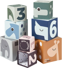 Stacking Cubes Deer Friends Toys Baby Toys Educational Toys Stackable Blocks Multi/mønstret D By Deer*Betinget Tilbud