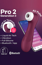 Satisfyer Pro 2 Gen. 3 With Liquid Air & Bluetooth App Red Lufttrykksvibrator