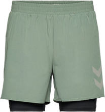 Hmlmt Force 2 In 1 Shorts Sport Shorts Sport Shorts Green Hummel