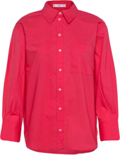 Over Cotton Shirt Tops Shirts Long-sleeved Red Mango