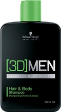 3D Men Hair & Body Shampoo 250ml