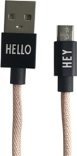 Design Letters Micro USB Cable 1 M Nude
