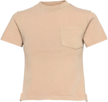 T-Shirt Mod.z059 T-shirts & Tops Short-sleeved Beige Aspesi*Betinget Tilbud