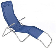 Sedia a sdraio basculante in acciaio blu lettino da spiaggia mare Formentera