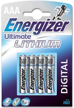 Energizer Litiumbatteri AAA | 1.5 V DC | 1250 mAh | 4-Blister | Silver