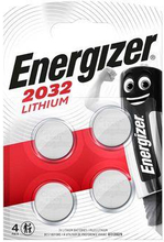 Energizer Lithium knappcellsbatteri CR2032 | 3 V DC | 235 mAh | 4-Blister | Silver