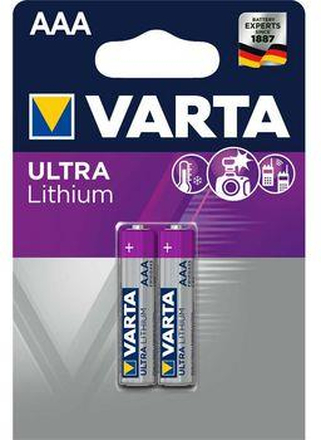 Varta Litiumbatteri AAA | 1.5 V DC | 1100 mAh | 2-Blisterkort | Grå / Silver