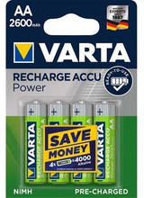 Varta: Laddningsbart batteri AA 2600 mAh 4-pack
